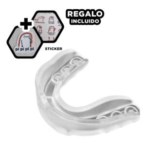 Bucal Resistente de Box Dientes Superiores Transparente con Base Flexible Y+Regalo Sticker