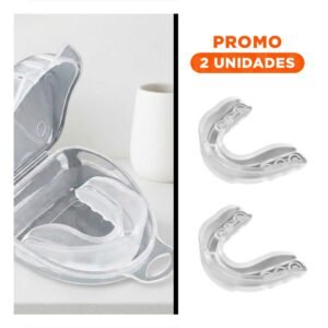 Pack2 Cobertura Bucal Deportiva Dientes Superiores Transparente con Ajuste Comodo