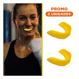Pack2 Proteccion Bucal Amarillo para Deportes de Contacto y Uso Seguro en Casa o Gimnasio