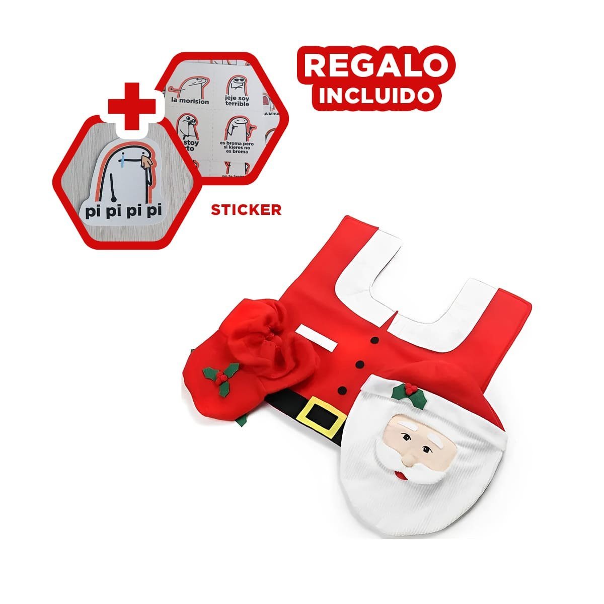 Kit Navideño Papa Noel para Ambientar Espacio de Hogar Durante Navidad YRegalo Sticker