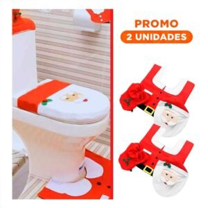 Pack2 Conjunto Navideño Papa Noel para Decoracion Tematica en Espacio del Hogar